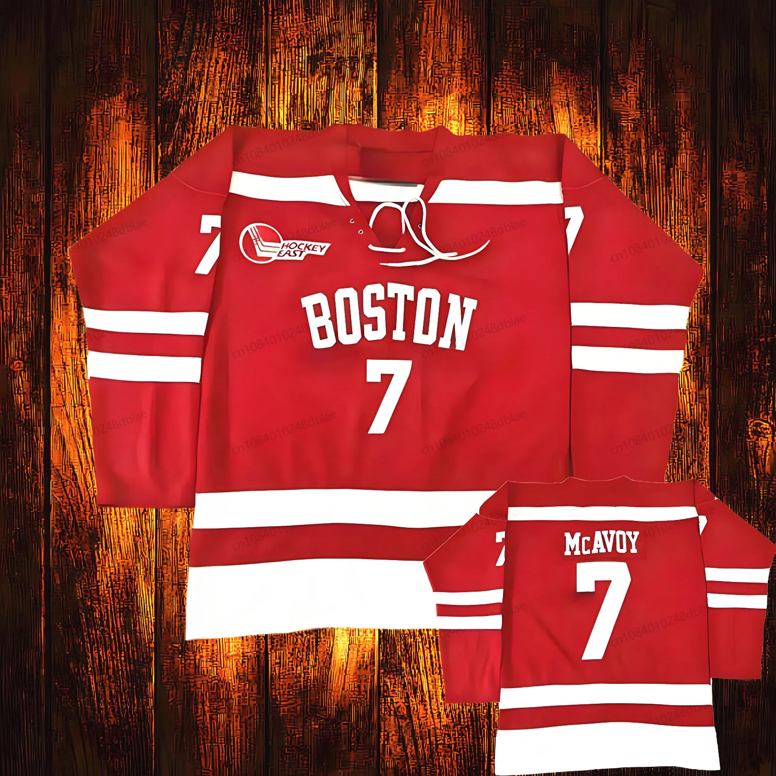 Vintage Boston University 7 Charlie McAvoy Chad Krys Embroidery Hockey Jersey Youth Kids Adult Any Size And name 100