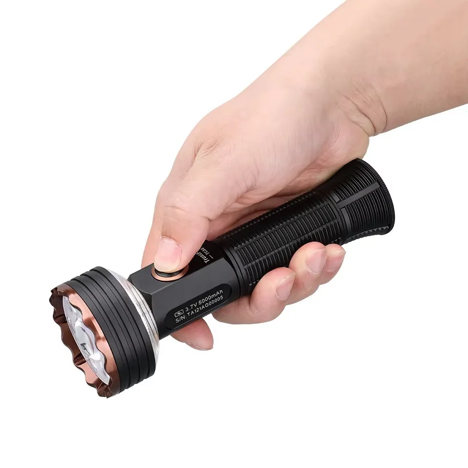 Rechargeable Tactical Flashlight with 5100 Lumens for Outdoor Camping