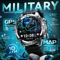 Nouvelle Montre Connectée Militaire 2026 avec GPS, Carte Hors Ligne, Étanchéité 10 ATM, 2 Go de RAM, Musique, Altimètre, Boussole, Appel Bluetooth, Fitness et Sports pour Hommes 1