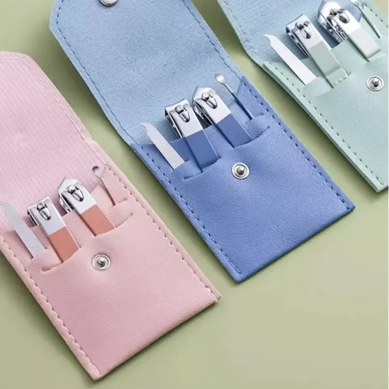 4Pcs Manicure Set Stainless Steel Nail Clippers Beauty Tool Portable Set Professional Grooming Kits, Travel Nail Trimming Kit 2