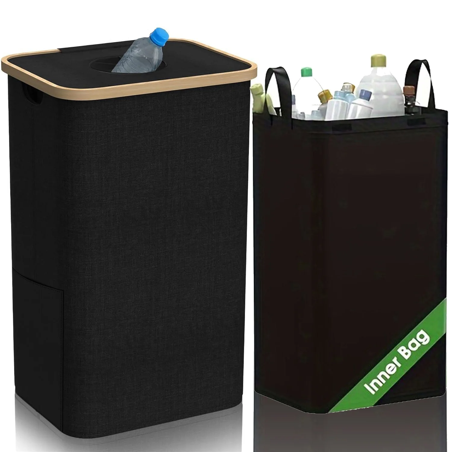 100L Large Capacity Kitchen Recycling Bin with Removable Storage Bags