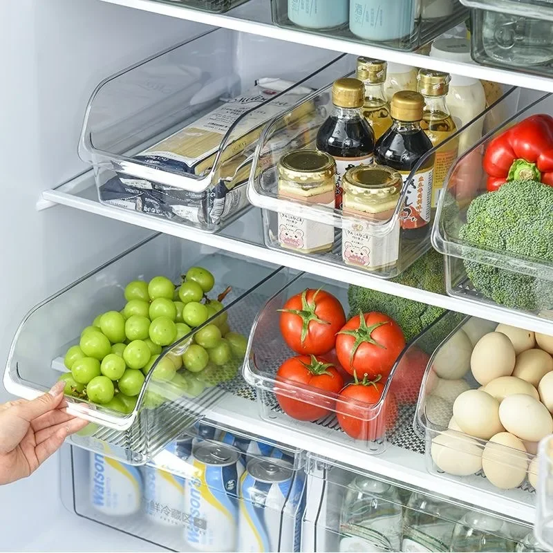 Clear Storage Bins Refrigerator  Acrylic Pantry Freezer Container -  Transparent - Aliexpress