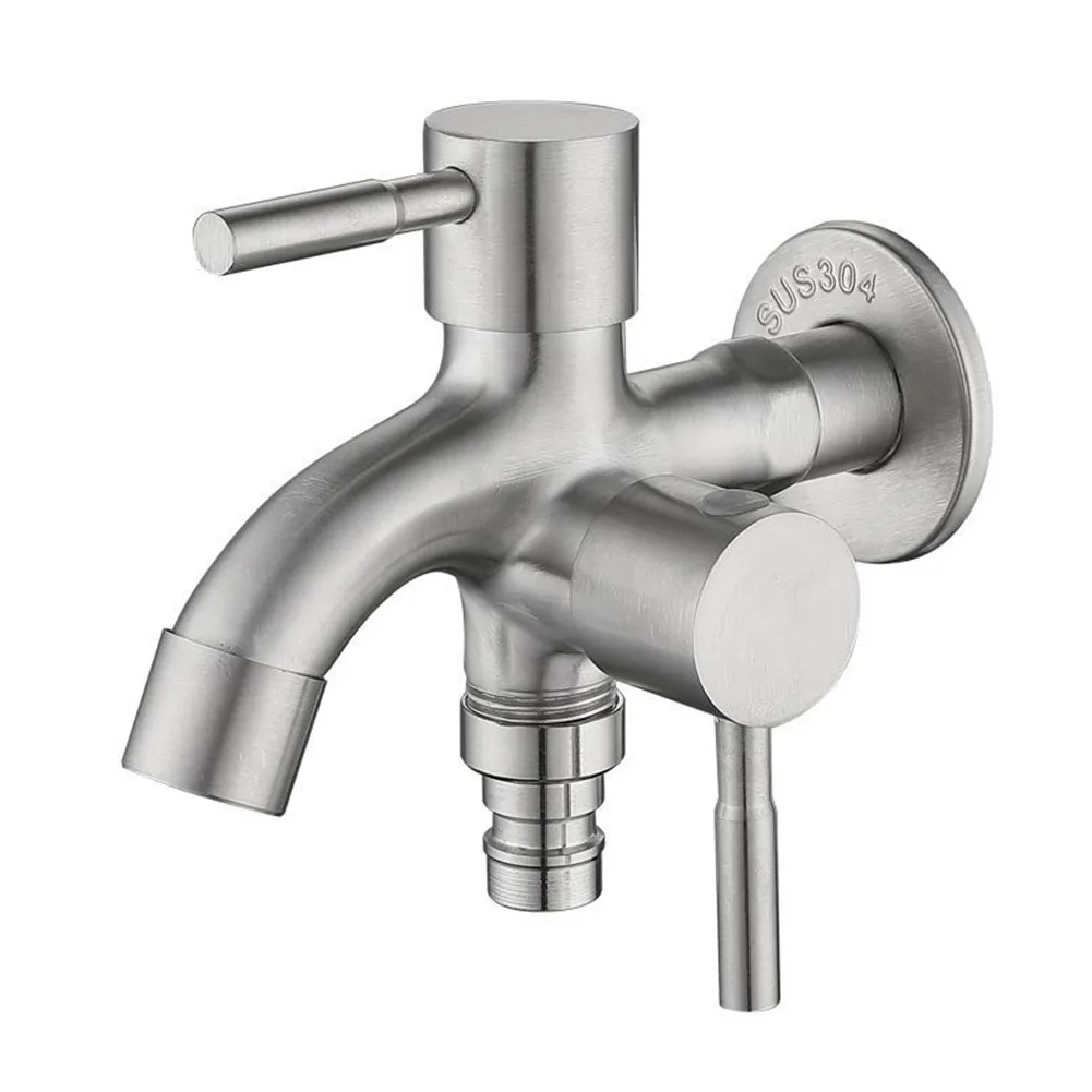 

Washing Machine Tap 1/2 Inch Double Tap Double Ended Faucet Garden Tap Double Spout Multifunctional Bathroom Accessories