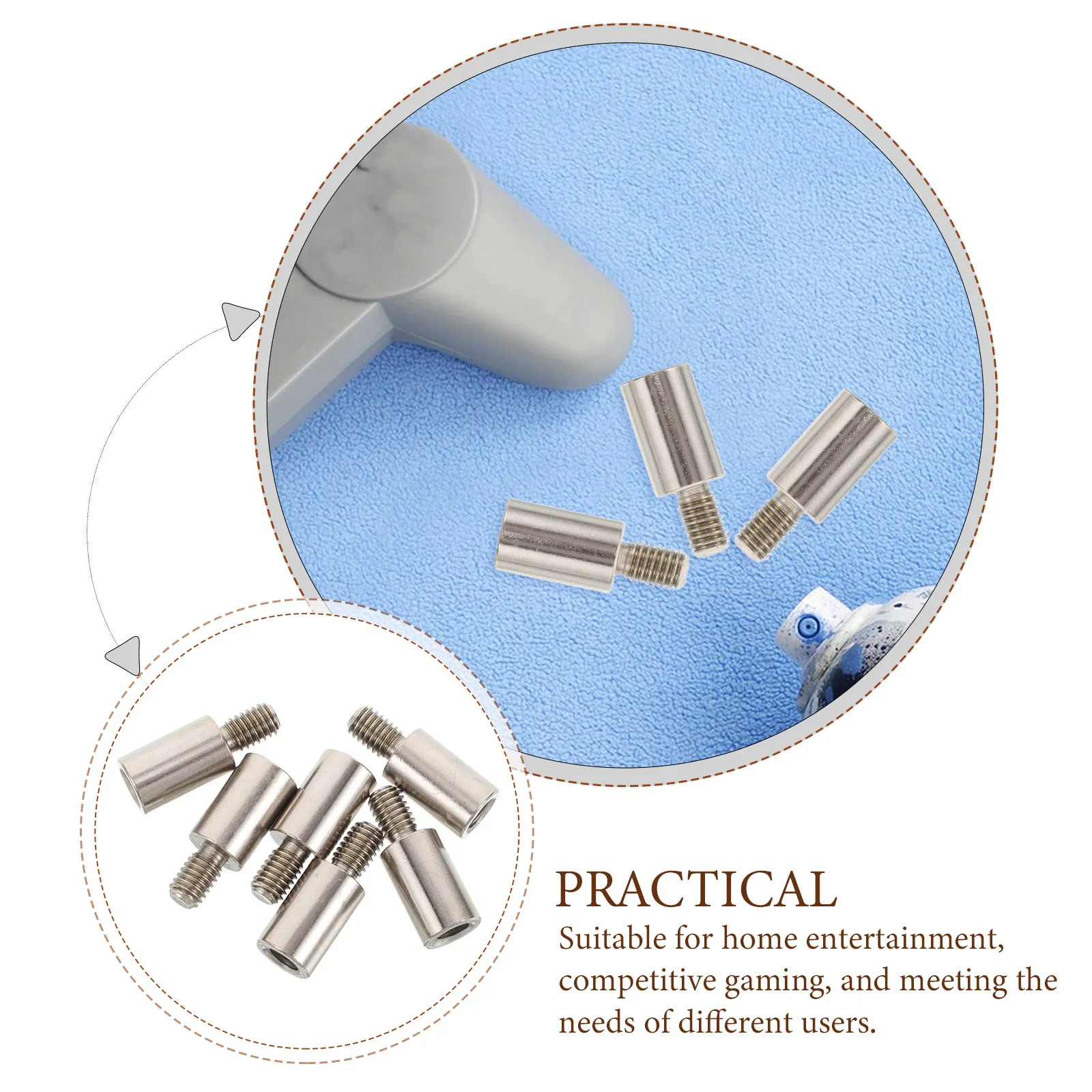 6개 조이스틱 연장기 더 긴 컨트롤 로드 DIY 컨트롤러 액세서리 향상된 편안함