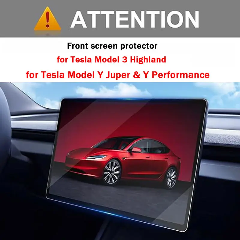 Tempered Glass Film Protector for Tesla Model 3 Highland Model Y Juniper Model Y Performance Rear Center Control Screen - Image 2