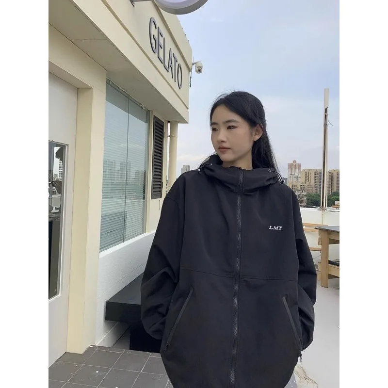 Y2K Casual Sports Coat Windbreaker Women Hip-hop Trend Harajuku Korean Outdoor Punching Jacket Spring and Fall New Womens Tops