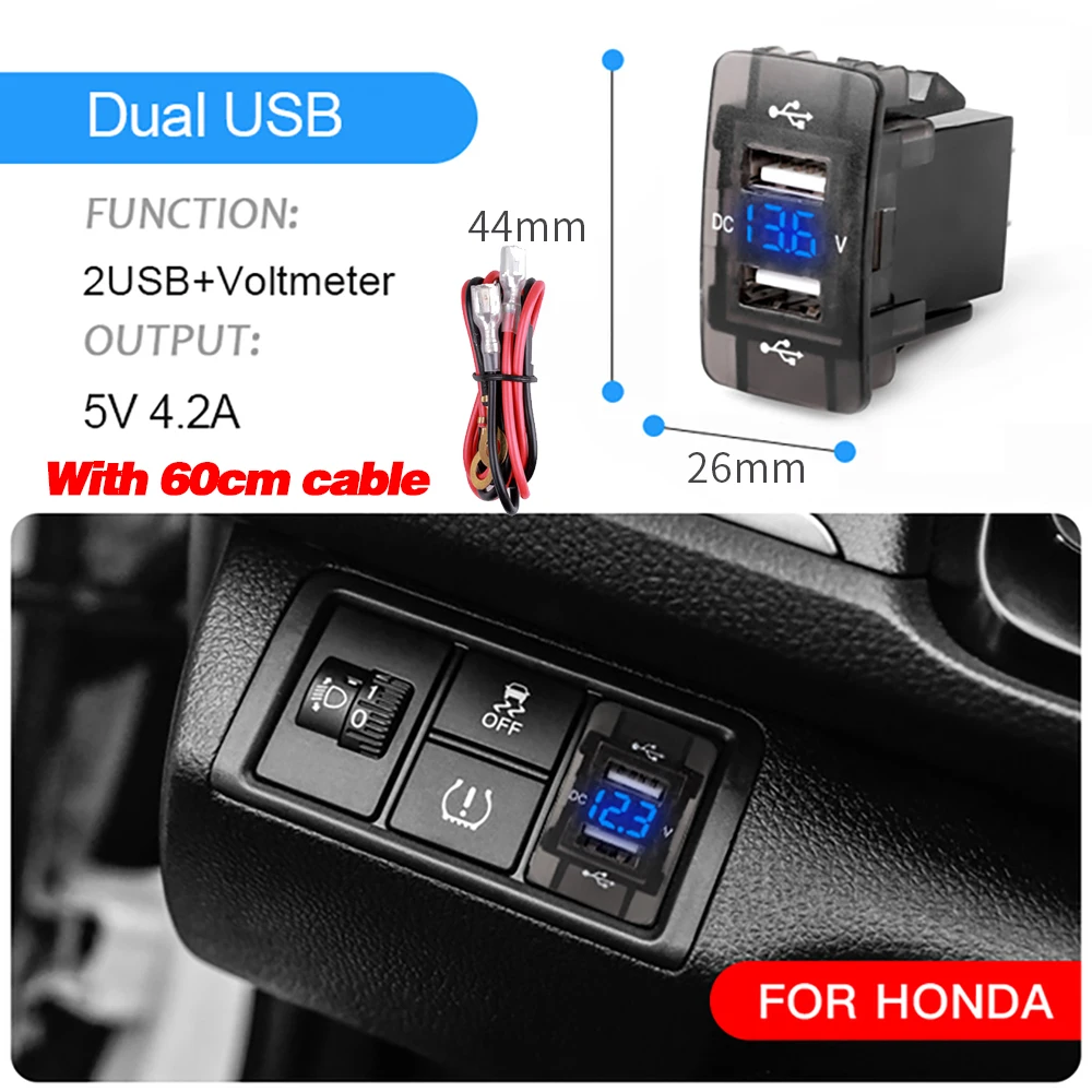 Автомобильное зарядное устройство с двумя Usb-портами 12-24 В 4 2 А | Автомобили и