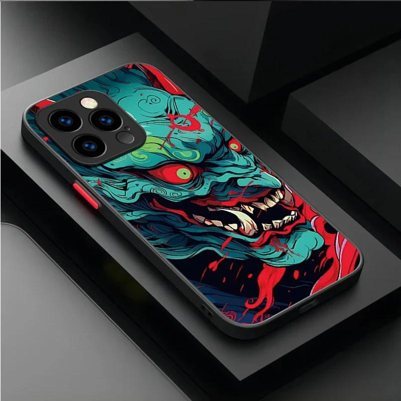 Ghost Face Samurai Shockproof Bumper Case - Japan-Inspired Design