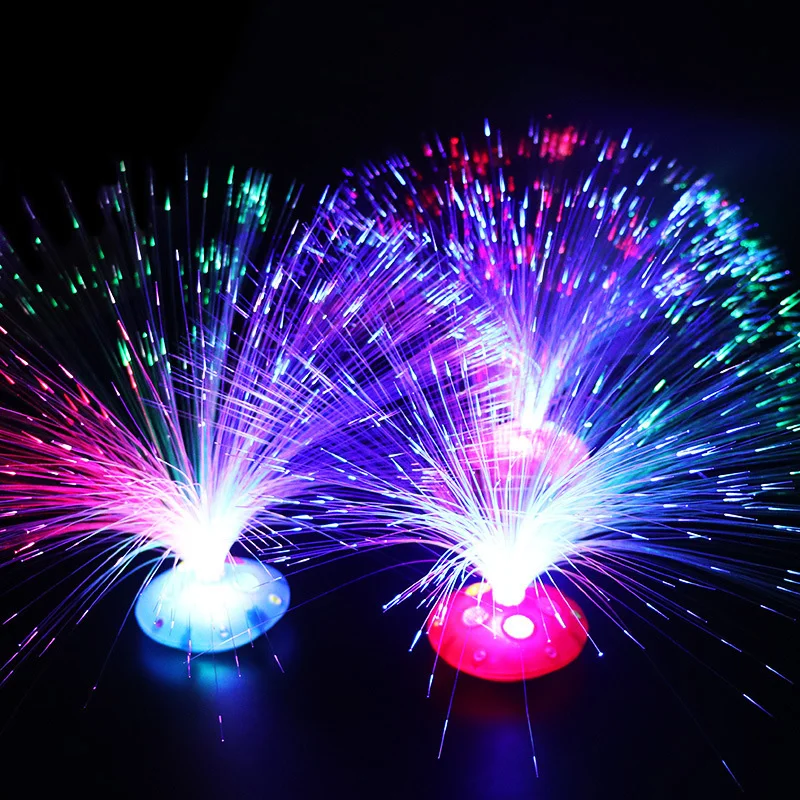 Fiber Optic Lamp Colorful Fiber Optic Light LED Optical Night Lamp Starry Sky Atmosphere Night Light for Kids Holiday Wedding Party Home Decor