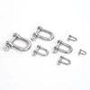 1/2PCS M4/5/6/8/10/12/14 304 Stainless Steel D-type Shackle Bow U-type High-Strength Lifting Ring Buckle Connection Fixed Chain 5