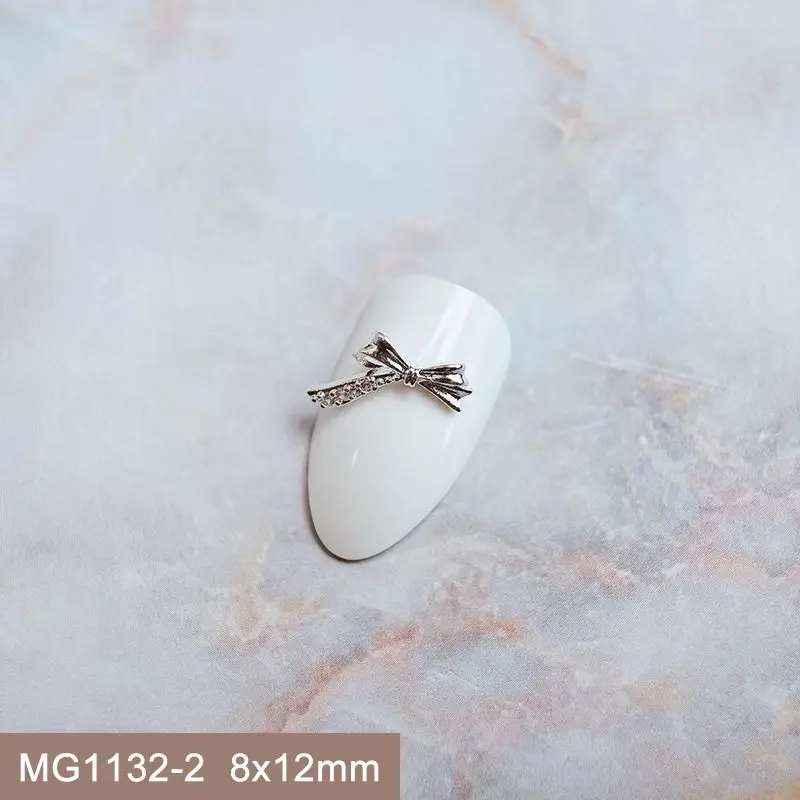 10 teile/los Silber Bogen Mond Stern Quaste Zirkon Kristalle Metall Nägel Schmuck Dekorationen Nail Art Zubehör Charms Teile Lieferungen – Detail 35