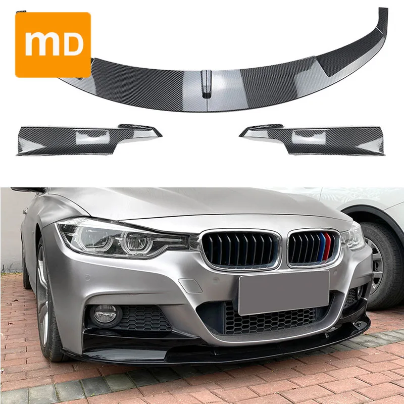 

Gloss Black Front Bumper Lip Diffuser Spoiler Splitter Body Kit Guards For BMW 3 Series F30 F31 M-Tech 320i 2013-2019