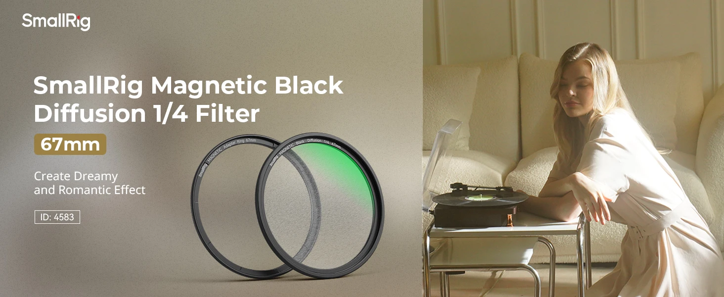 Small rig anbring barer schwarzer Nebel filter mit 4583 Effekt (67mm) und 67mm Gewinde filter ring für Porträtfoto grafie/Video/Vlog-1. 8 – Detail 1