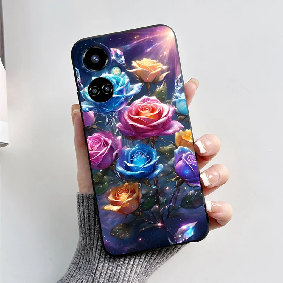 Fashionable Marble Silicone Soft Black TPU Phone Case