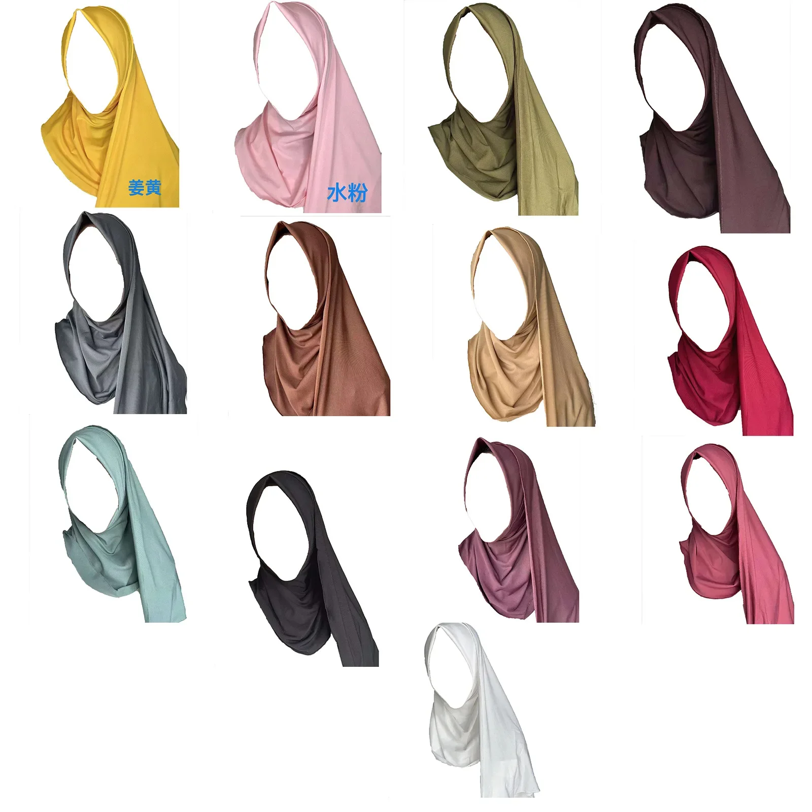 

New Muslim Middle Eastern Headscarves solid linen wrap W006 jersey hijab muslim fashion hijab caps head wrap for women