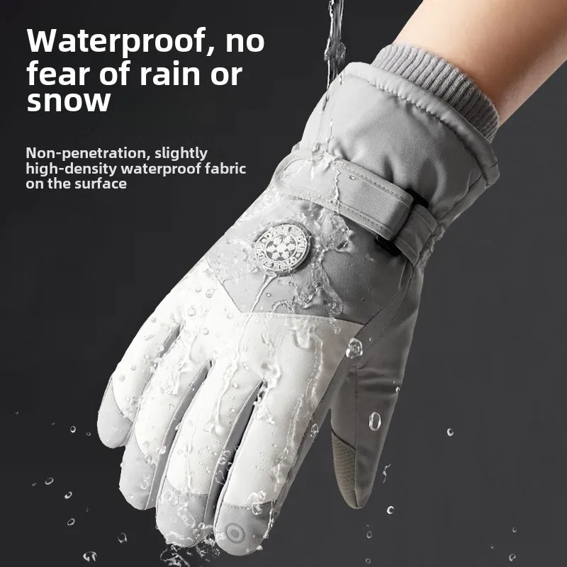 Winter Outdoor Ski Gloves Sports Warm Thermal Screen Gloves The Best Choice For Men's Women's Cycling Windproof Waterproof 3