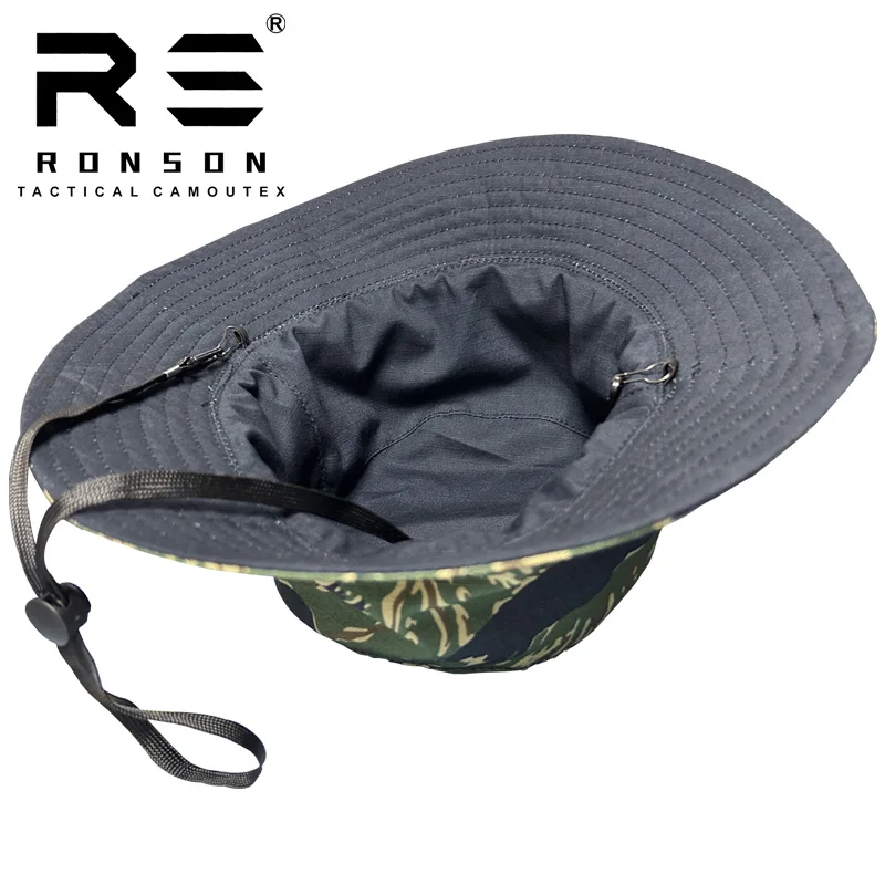 Outdoor Camouflage sun Cap Sunscreen summer Fisherman's Hat Blue Tiger Stripe Double Sided Camouflage German Spot Snow Camo