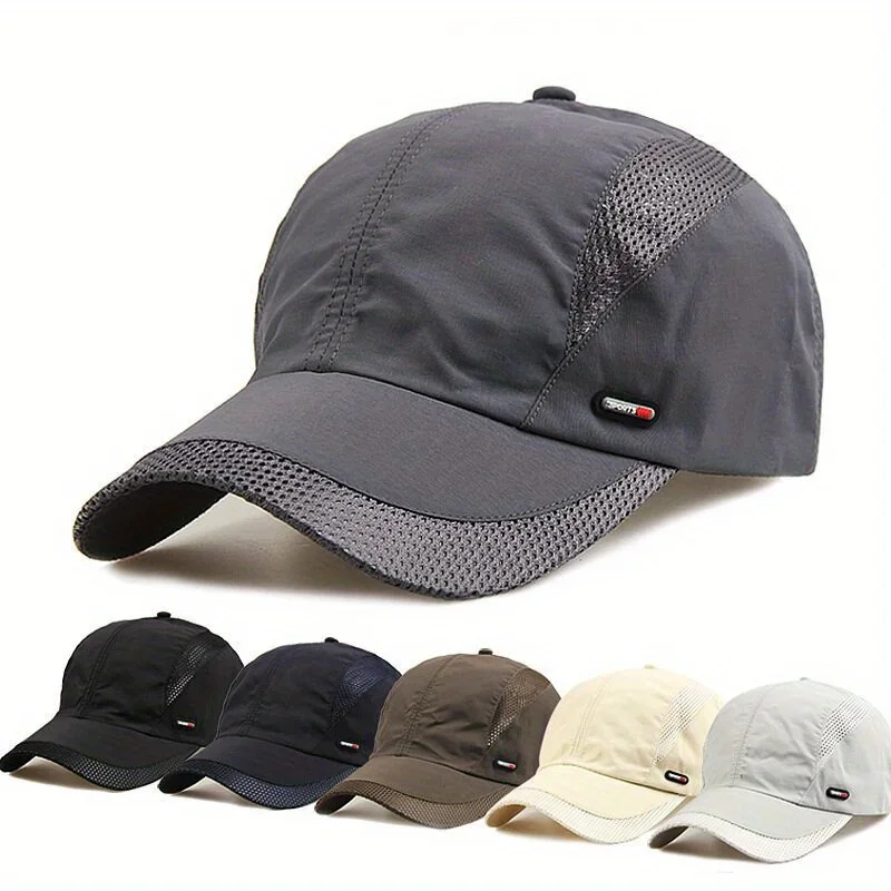 Casquette baseball mesh unisexe ajustable séchage rapide sport pêche protection sol trucker cap