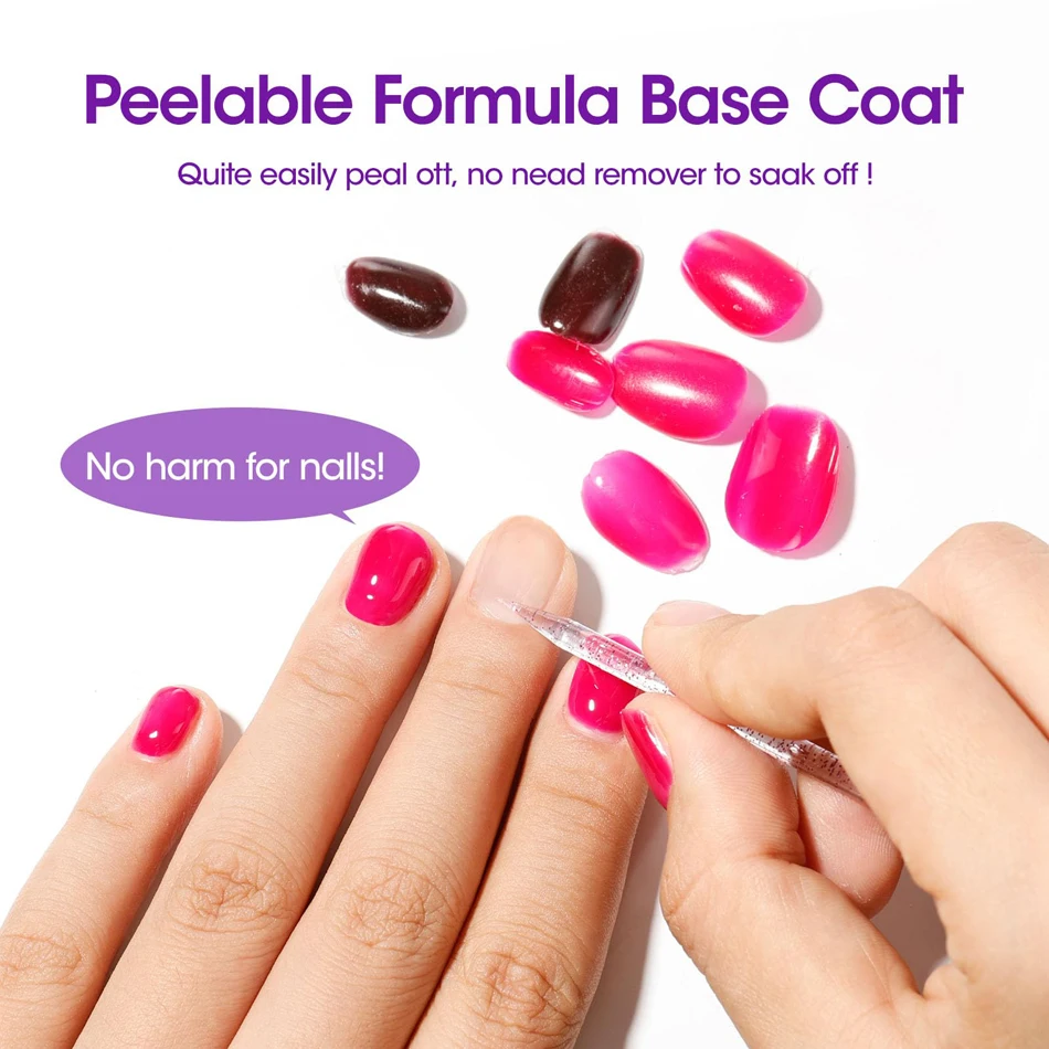 CHUNSHU 15ML Peel Off Base Coat UV Gel Nail Polish Clear Peelable Protect Care Nails Art Titanium Top Coat For Practice Beginner