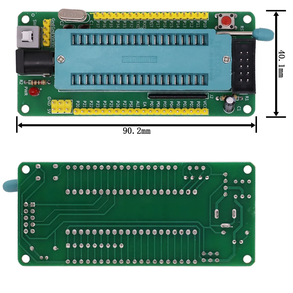 40 Pin I/O Breakout Board For Microcontroller STC89C52 / AT89S52 51 MCU ...