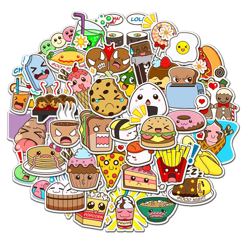 

40pcs Adorable Yummy Food Stickers for Decorating Journals, Notebooks, Laptops, Water Bottles, DIY Crafting