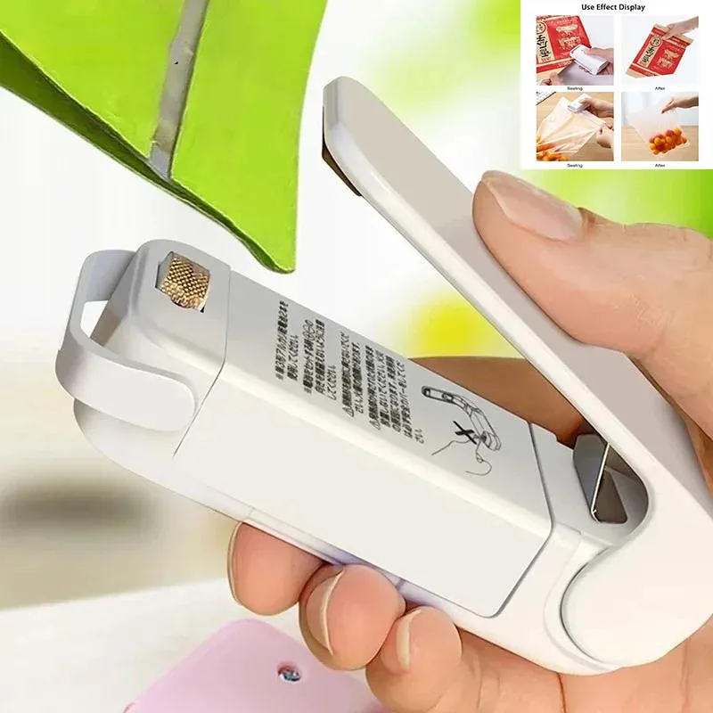 1/3pcs Portable Mini Sealing Machine Snack Food Bag Plastic Sealing Machine Home Hand Pressure Heat Kitchen Tool