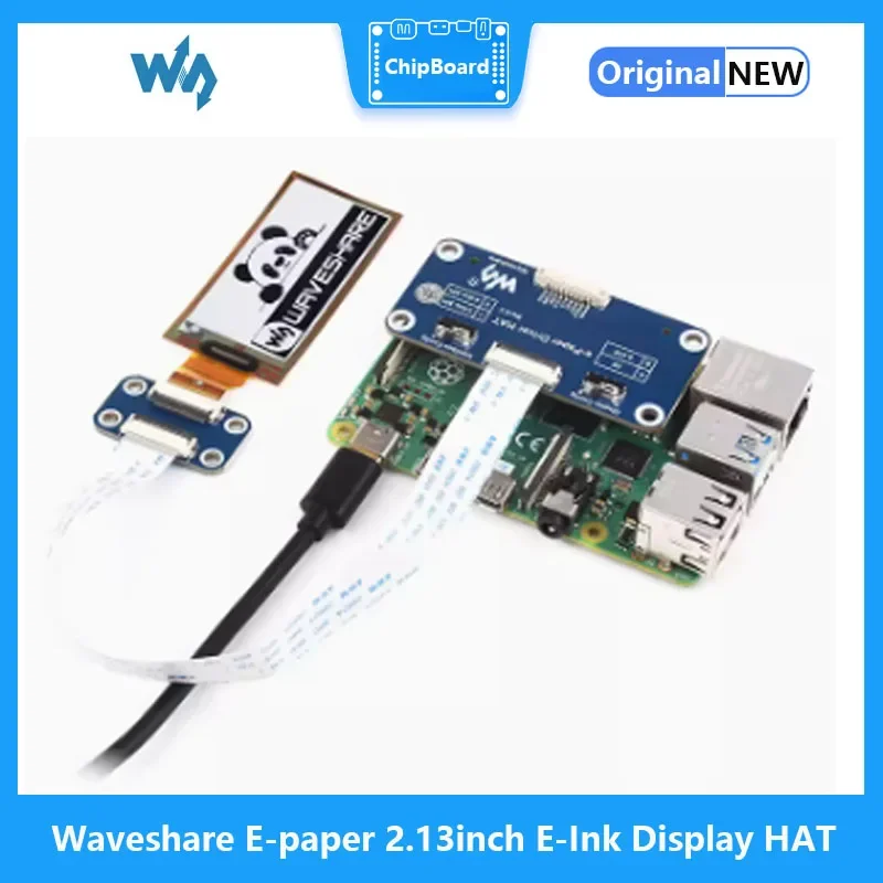 

Waveshare Гибкая электронная бумага 2,13 дюйма e-Ink display HAT для Raspberry Pi Zero/Zero W/Zero WH/2B/3B/3B + черный/белый интерфейс SPI