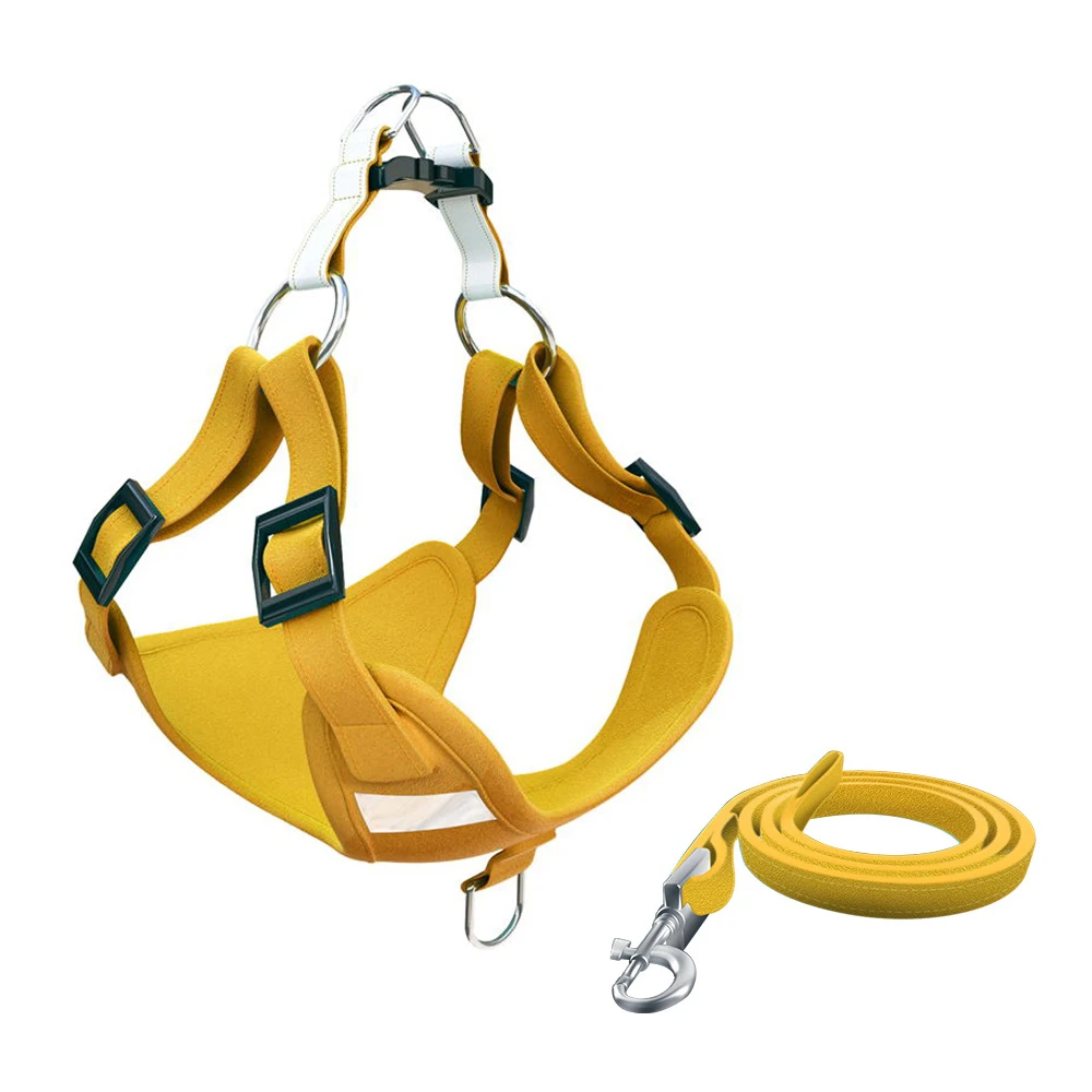 Dog Harness with Leash Pet Adjustable Reflective Vest Walking Lead for Puppy Leather Small Medium Accessories |