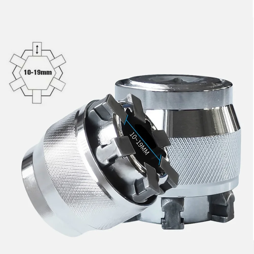 

10-19 Mm Hexagon Screw Socket Magic Wrench Adapter Multifunctional Universal Socket Fast Ratchet Wrench Manual Repair Tools