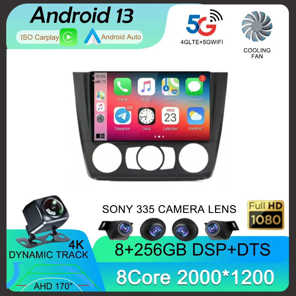 

Android 13 Car Radio For BMW 1 Series E81 E82 E87 E88 AT 2004 - 2012 Multimedia Player GPS Navigation QLED Touch Screen Carplay