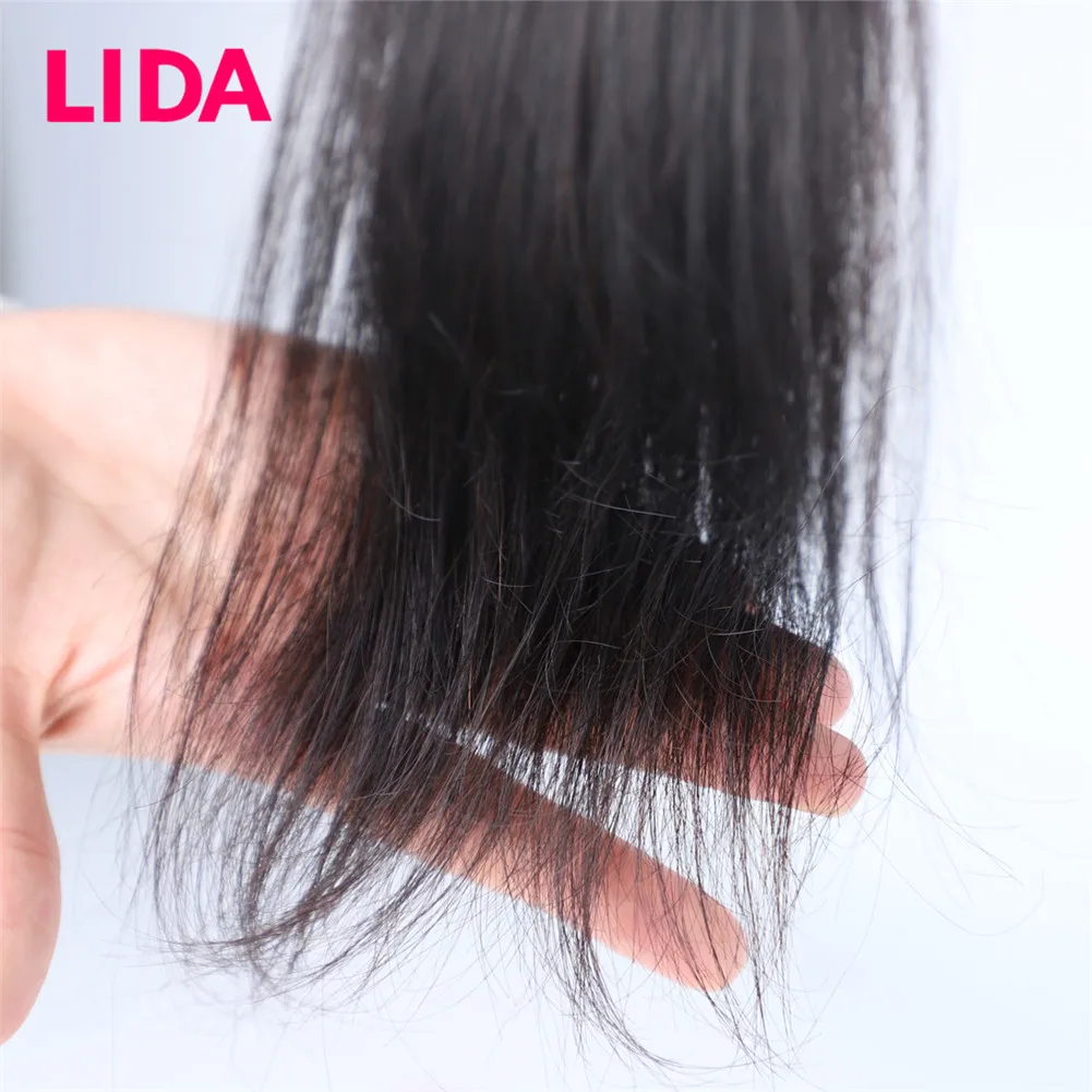 Chinese Human Hair 4*4 Lace Closure Straight Natural Color Wig Top Hair Pieces 10-16 Inches None Remy Human Closure