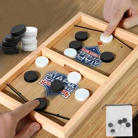 Table Hockey Paced Sling Puck Board Game Fast Sling Puck Winner Party Game Adult Child Family Game Desktop Battle Board Toys 1