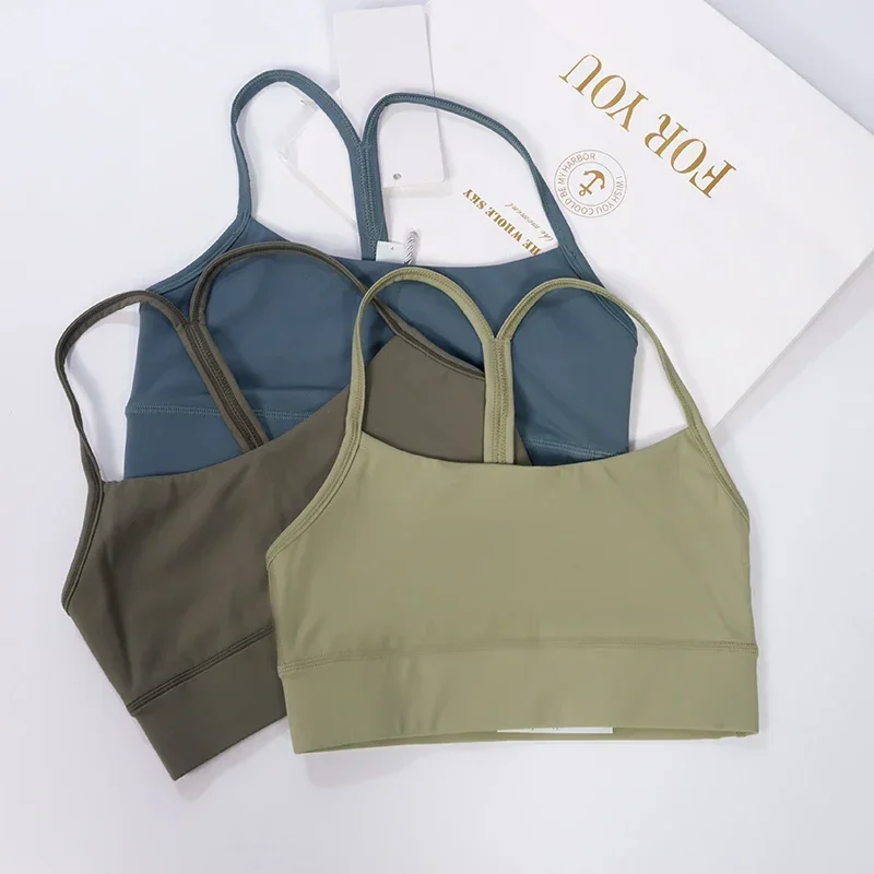 Lulu Bra Flow Y Sports Bra Woman Top High Quality Bras Quick Drying Top  Designed for Yoga with Pockets Removable Cups - AliExpress