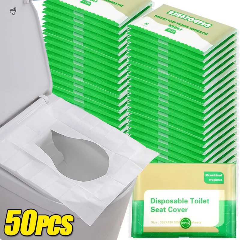 1050PcsDisposableToiletSeatCoverBathroomSolubleWaterToilet