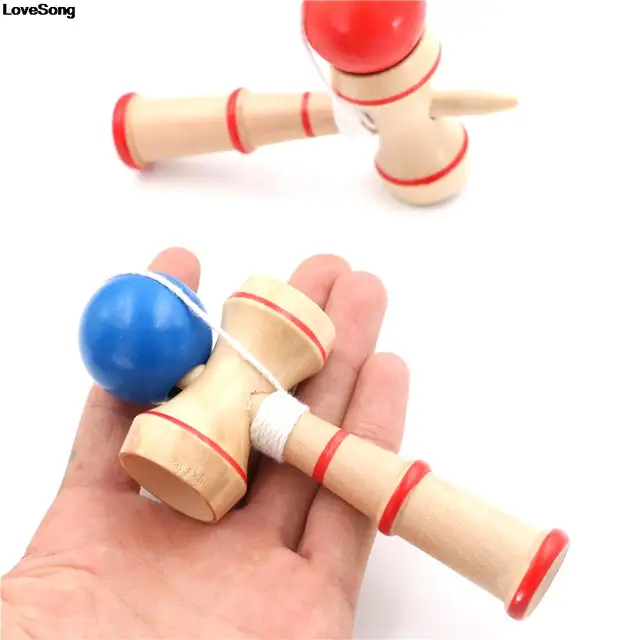 1PC Wooden Kendama Coordinate Ball Traditional Skillful Juggling Wood Game