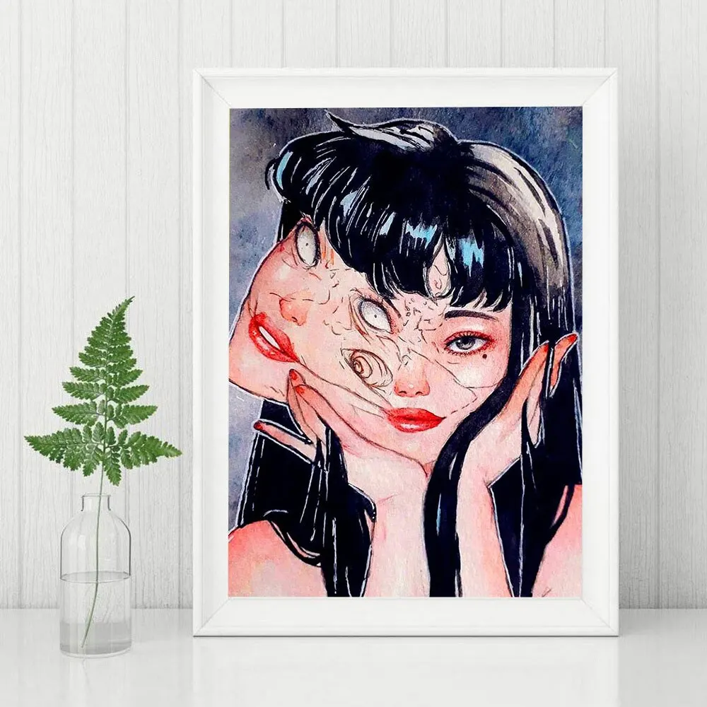 diamond painting kits Diamond Painting Anime Horror Girl Picture 5D DIY Full Diamond Mosaic Embroidery Cross Stitch Kits Christmas Home Decor