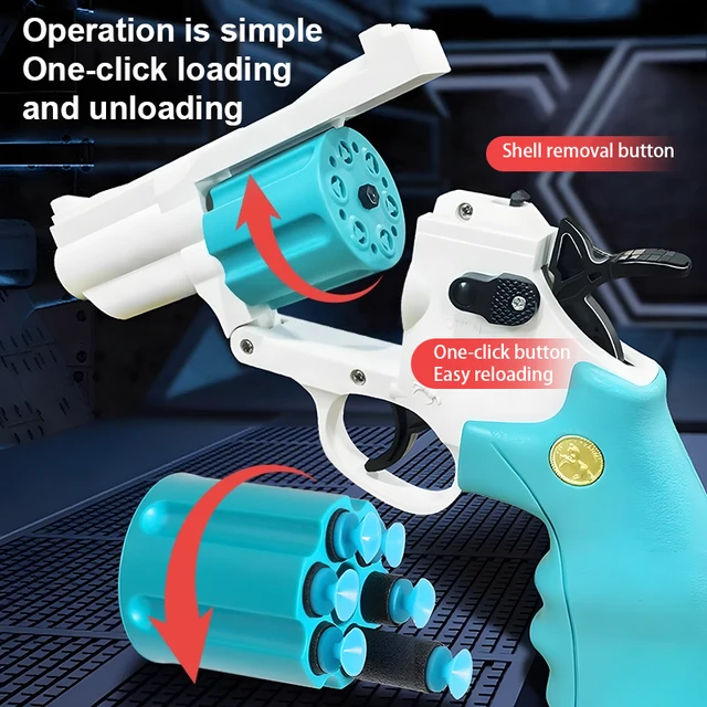 Children's Toy Revolver Gun Boy Launches Soft Darts ZP5 Single Shot Simulation Model Gift for Boys 3