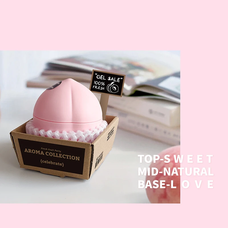 White Peach Oolong Incense Storage Box Fragrance Wardrobe Air Freshener Car Aromatherapy Cream Solid Car Ornaments
