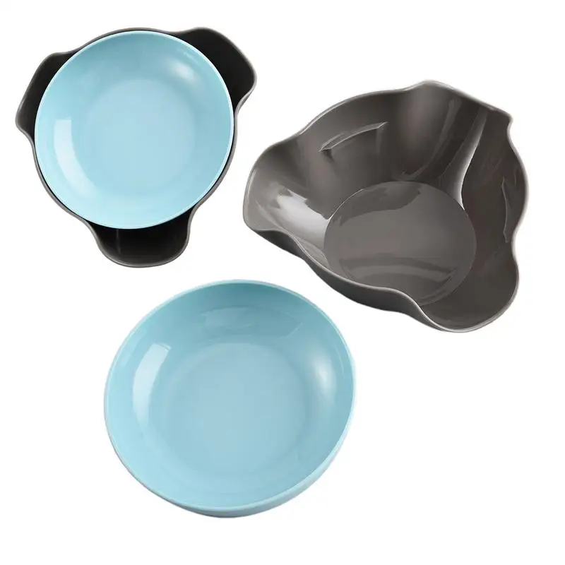 Double Layer Snack Bowls Dish Nut Serving Storage Bowl Pistachios Bowl with Shell Storage Round Snacks Dish for Cherries Popcorn