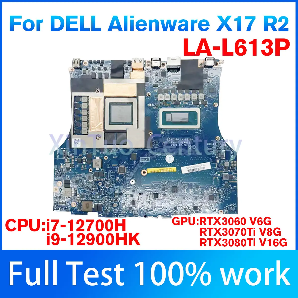 

LA-L613P Mainboard For Dell Alienware x17 R2 Laptop Motherboard With i7-12700H i9-12900HK CPU RTX3060 RTX3070Ti RTX3080Ti GPU