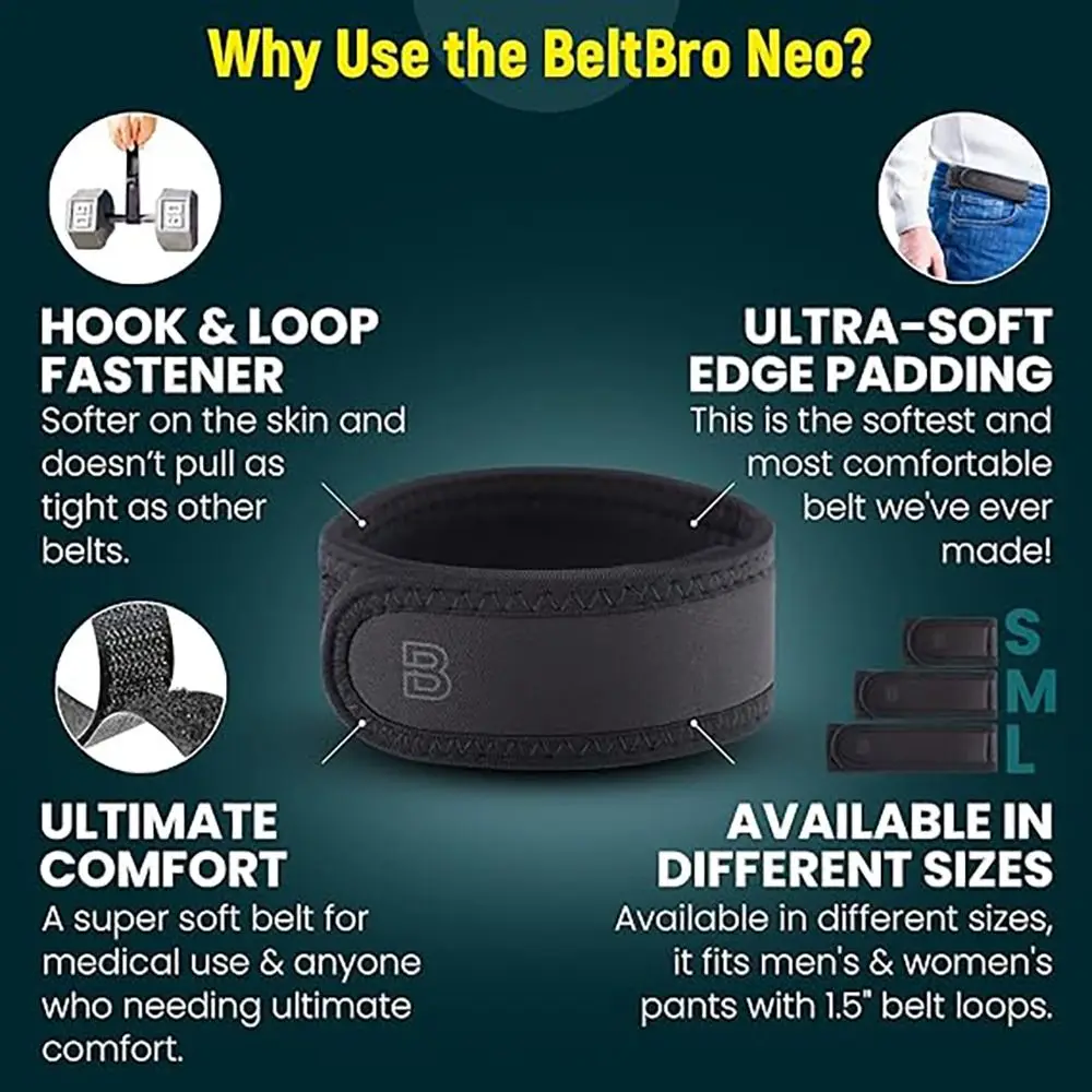 Buckle-Free Elastic Belt For Ostomy Bag Back Pain Wheelchair Fits 1.5 Inch Belt Loops elastic belt pants