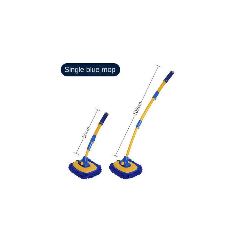 Spazzola Per Lavaggio Auto Con Manico Telescopico In Alluminio 50-102 Cm: Testina In Microfibra Morbida, Design Curvo Ergonomico, Con Testina Di Ricambio - 2