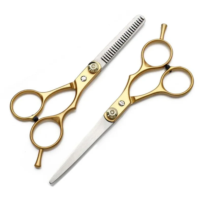 Pet Grooming Scissor Professional Hairdressing gold Scissors for Dogs Sharp  Thinning / Curved Scissors Dog Grooming Beauty Tool