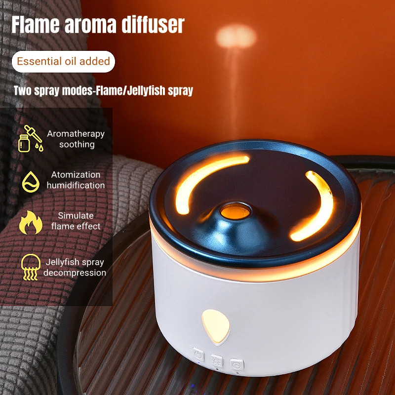

Xaomi Jellyfish Flame Air Humidifier Ultrasonic USB Aroma Essential Oil Diffuser With LED Lamp for Home Room Fragrance Diffuser