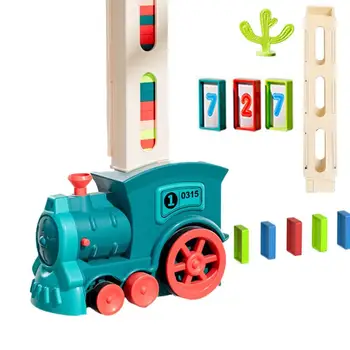Kids Train Toy Set Automatic Laying Building Blocks Train Set Simulation Light And Sound Train Car Model For Boy Girl Birthday 1
