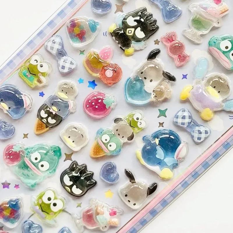 3D Sanrio Hellokitty Kuromi Cinnamoroll Aufkleber Niedliche Anime Transparente Gelee-Kristall Dekorative Aufkleber Handyhülle DIY Kinderspielzeug – Detail 10
