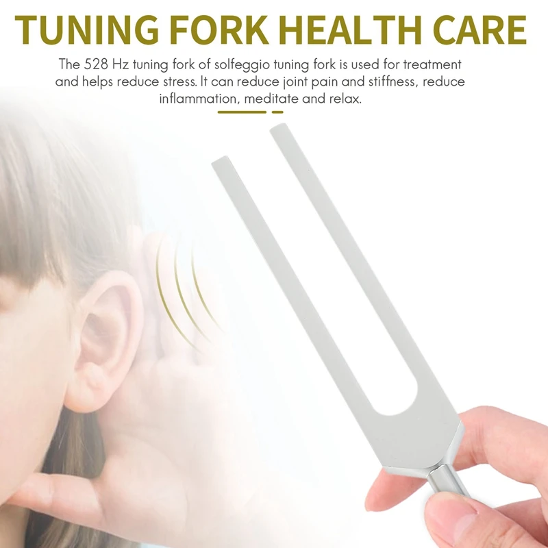 Tuning Fork 528HZ Tuner with Mallet Set for Healing Nervous System Reliever Stress Health Care Sound Therapy Healing Chakra 3