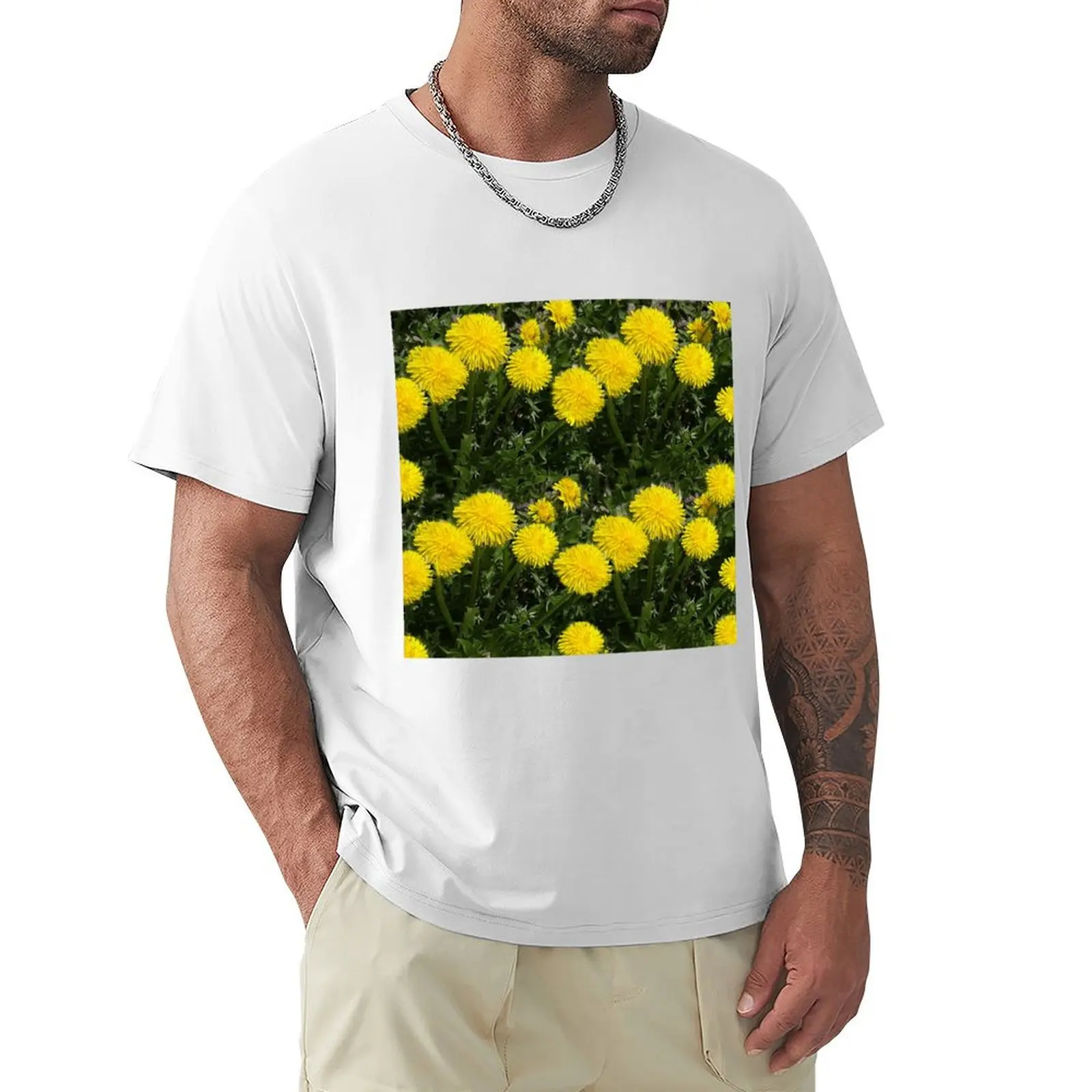 

Женская футболка с принтом одуванчиков