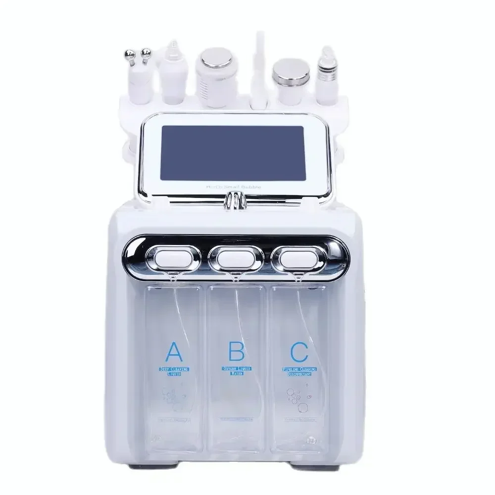 ! Multifunction skin care device 7 in 1 anti aging small bubble H2O2 hydrogen oxygen jet beauty machine with Led Mask