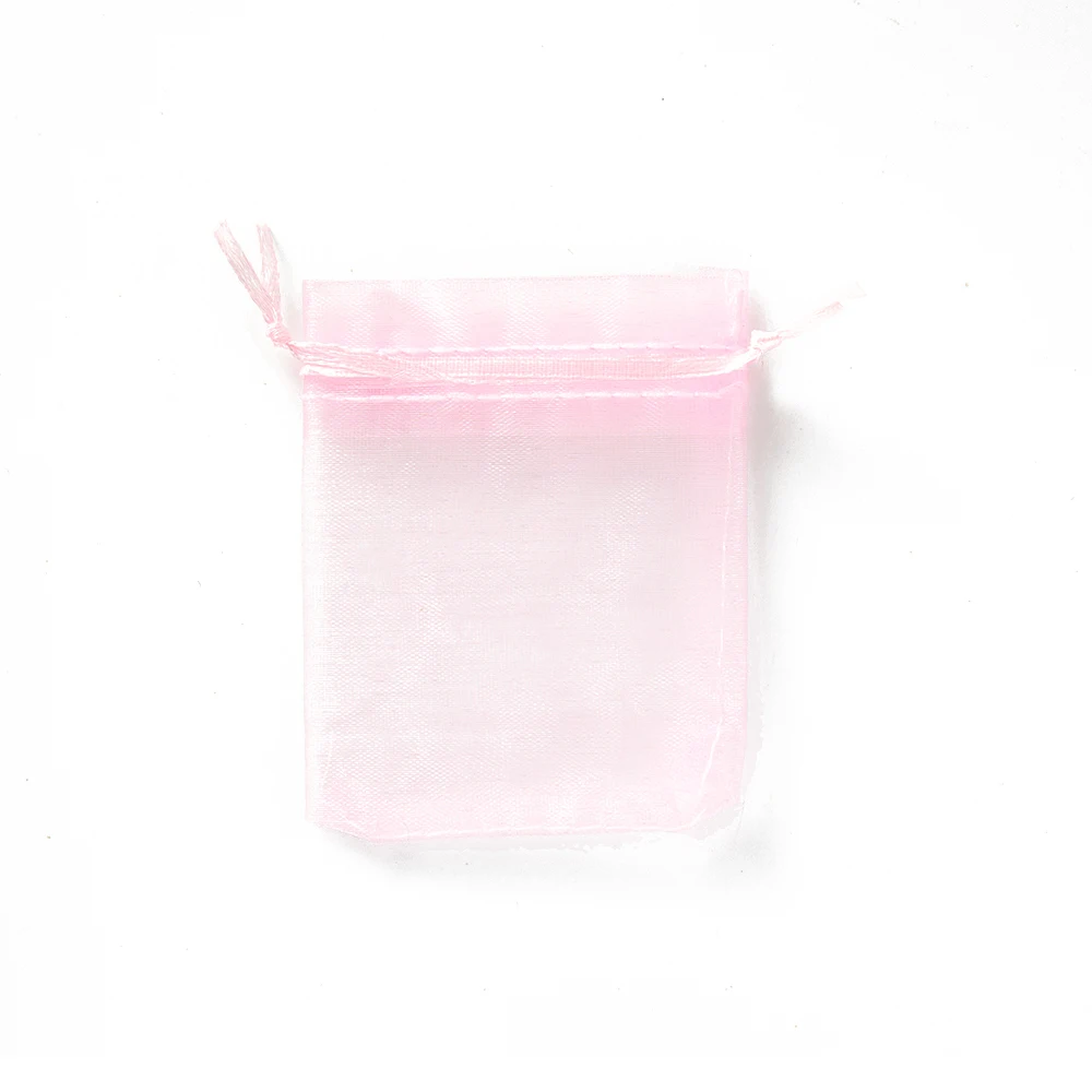 50 teile/los 5x7/7x9/9x12/10x15cm rosa Organza Kordel zug Beutel für Perlen Süßigkeiten Lagerung Geschenke Schmuck Verpackung kleine Unternehmen – Detail 3